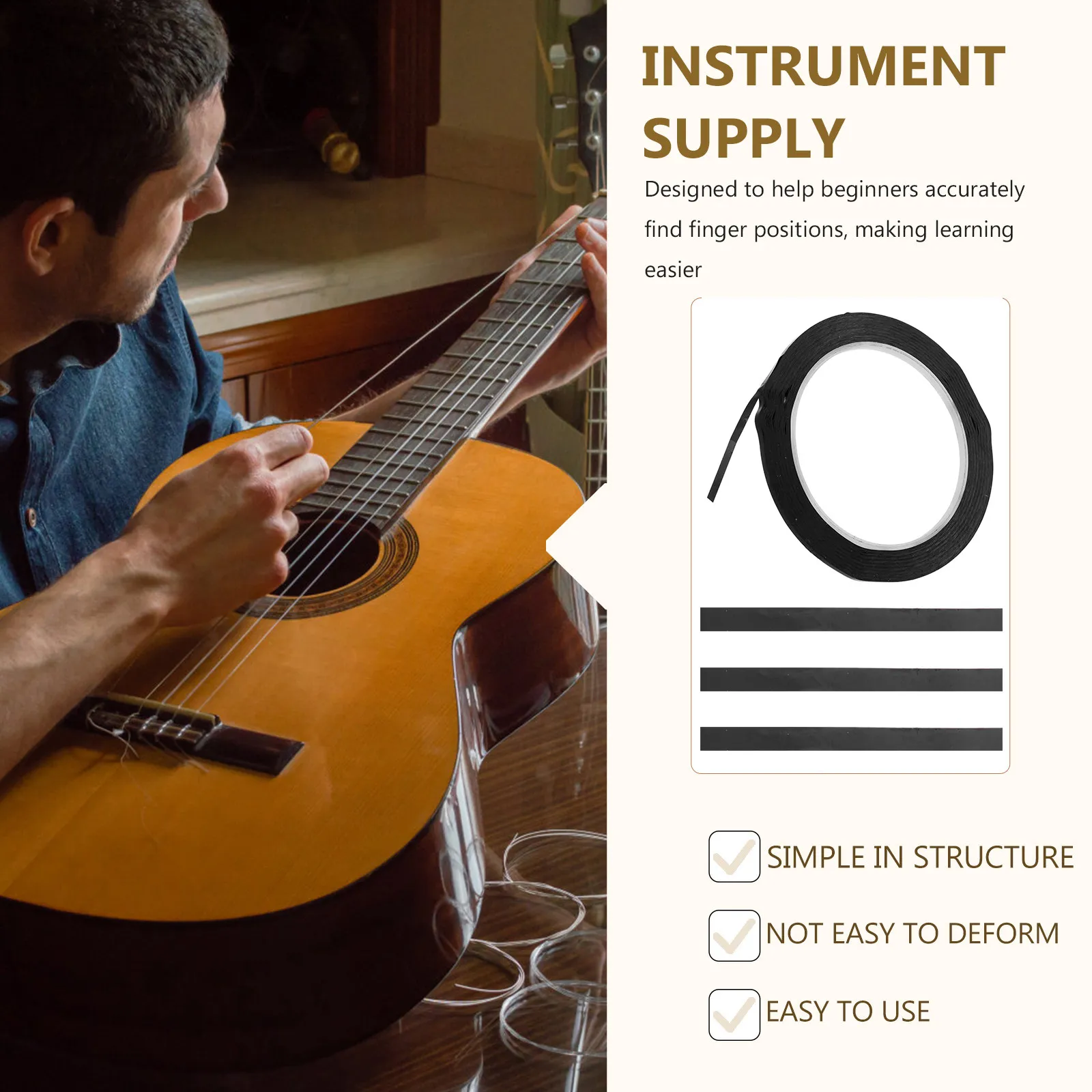 1 Roll Violin Fingerboard Tape Beginner Guide Cuttable Fretboard Sticker Accurate Position Learning Helper Musician Supply