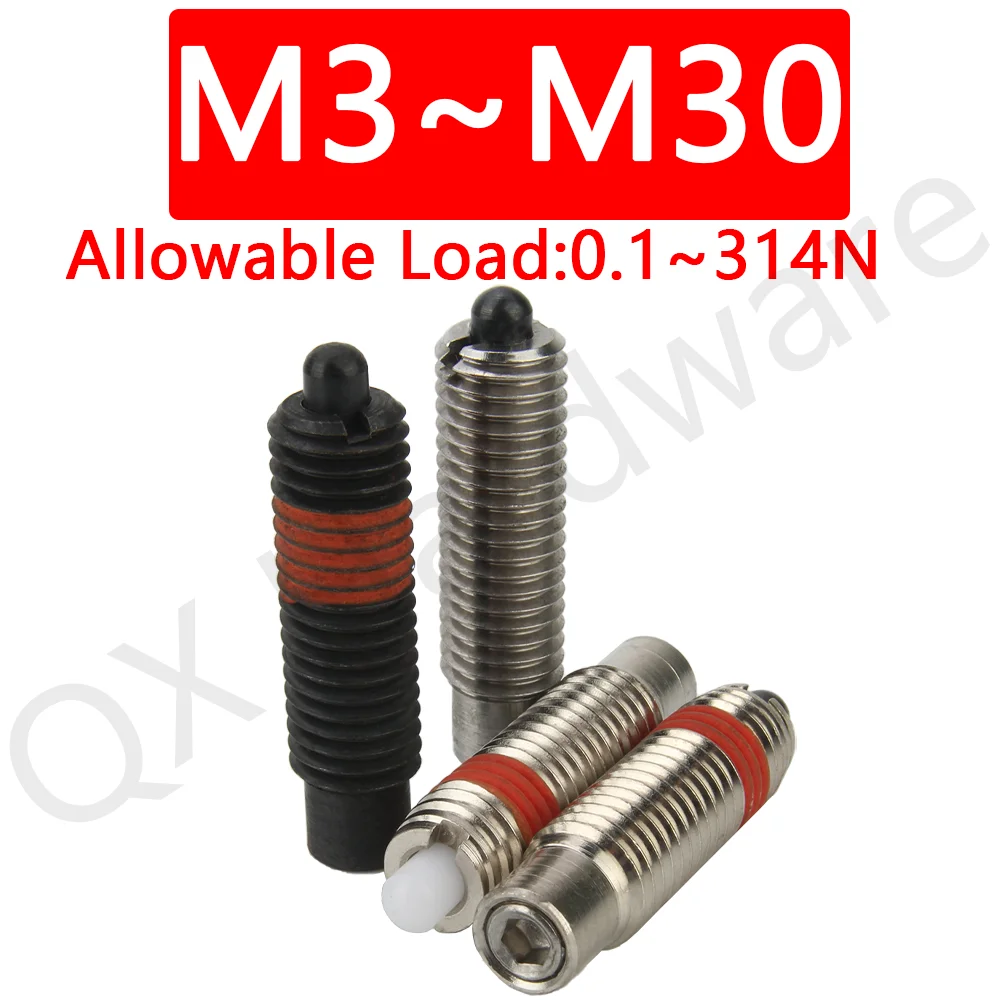 

QX516 JS/JL/JH/JX Carbon Steel Spring Plunger Automation Components Spring Plungers Hexagon Lock Spring Screw and Pin Bolts