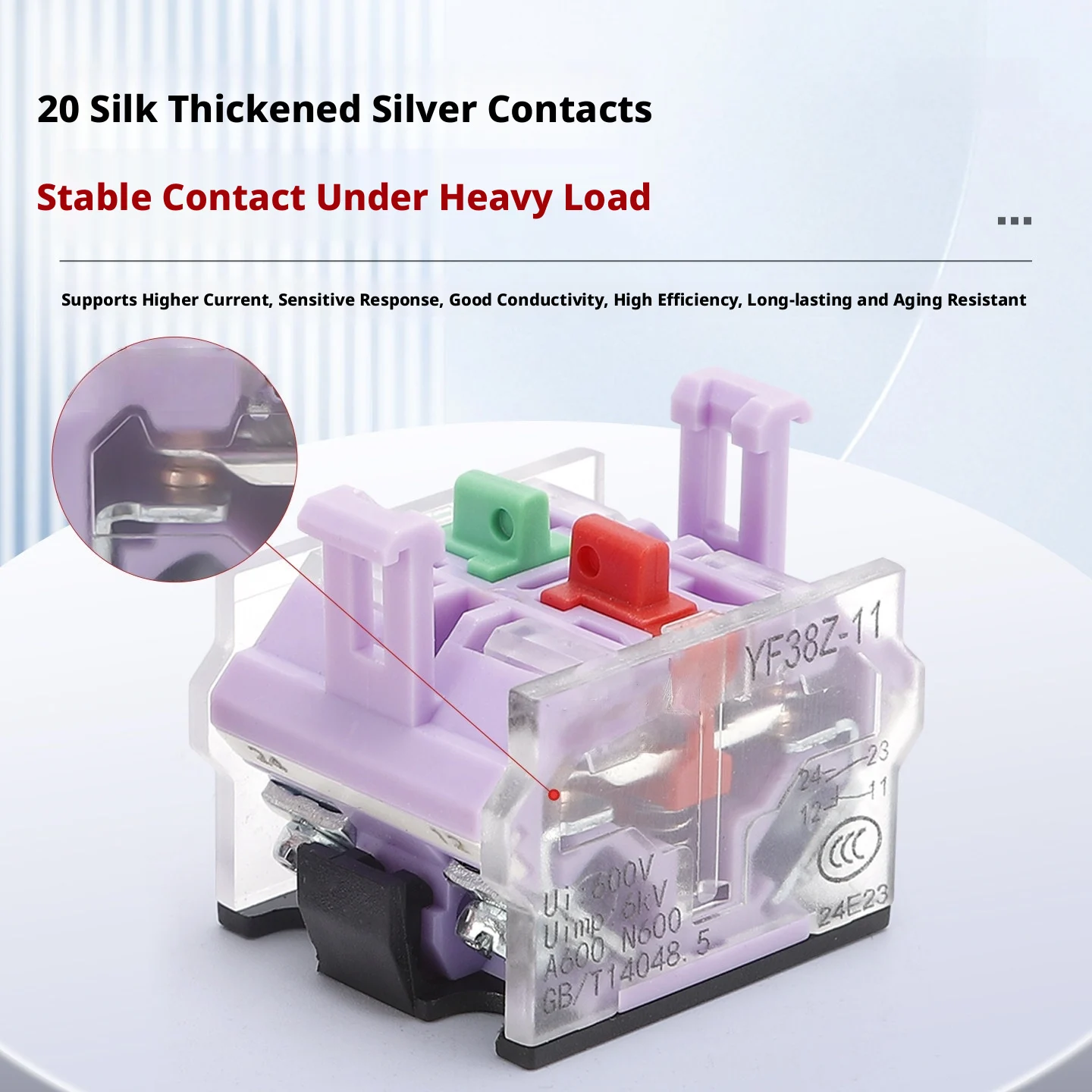 22mm Key-Operated Rotary Switch with Silver Contacts, Flame-Retardant Housing, 600V 10A, SPST/DPDT Options for Machine Safety
