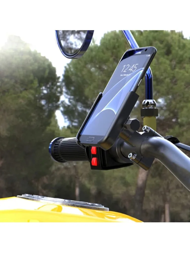AliExpress NONE Motorcycle Bicycle Phone Holder Moto Rearview Mirror Handlebar Mount Compatible For Xiaomi iPhone Mobile navigation bracket