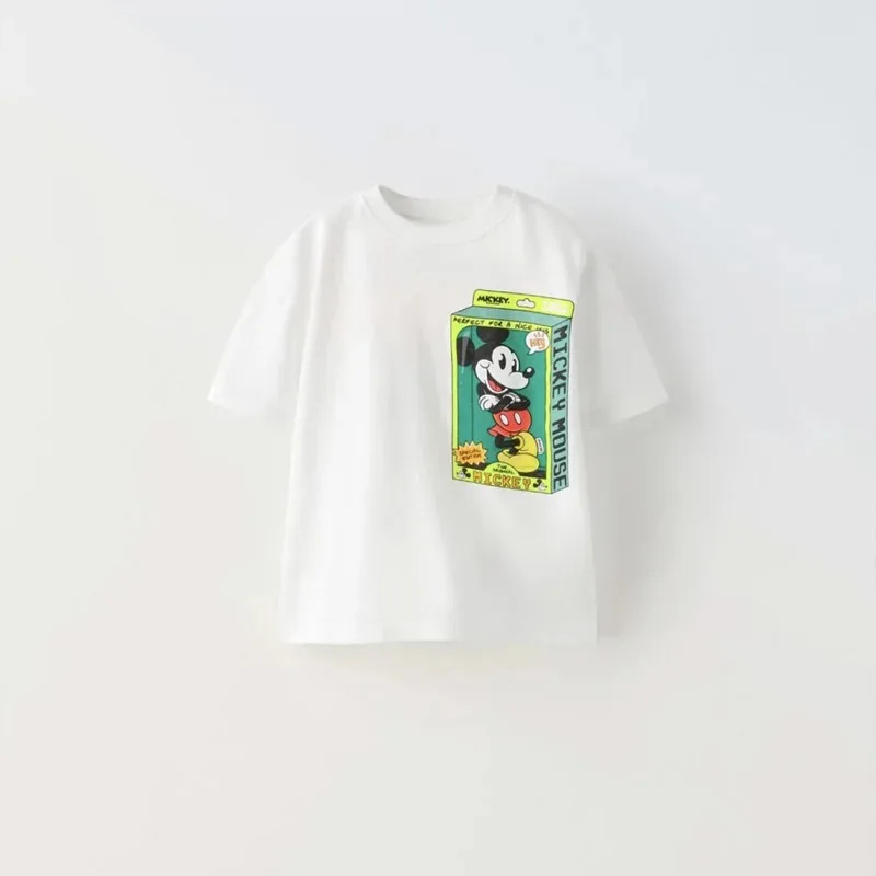 

Disney Cartoon Cotton T-shirt Summer Clothing Popular Design Fashion Children's Short-sleeved T-shirt Children's T-shirt Top