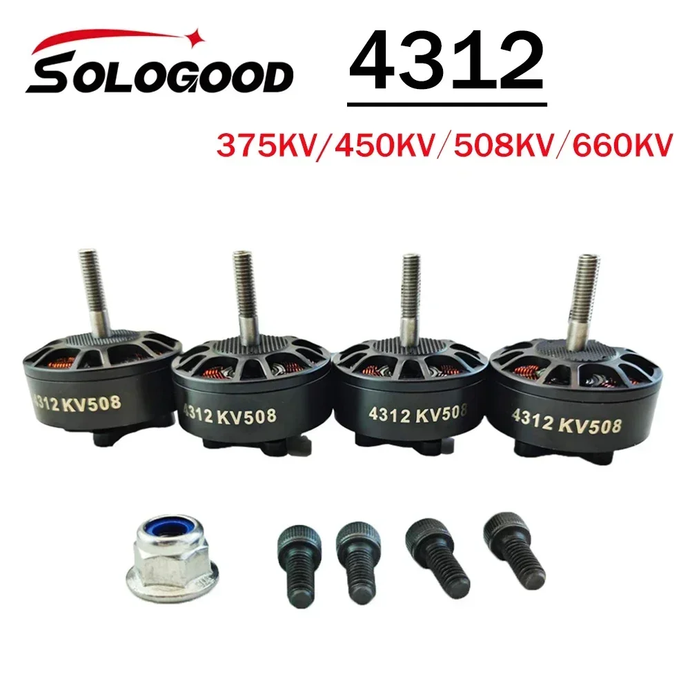 SoloGood 4312 Bürstenloser Motor 375KV 450KV 508KV8S 660KV LIPO für FPV Freestyle 13-Zoll Langstrecken-Cinelifter-Drohnen