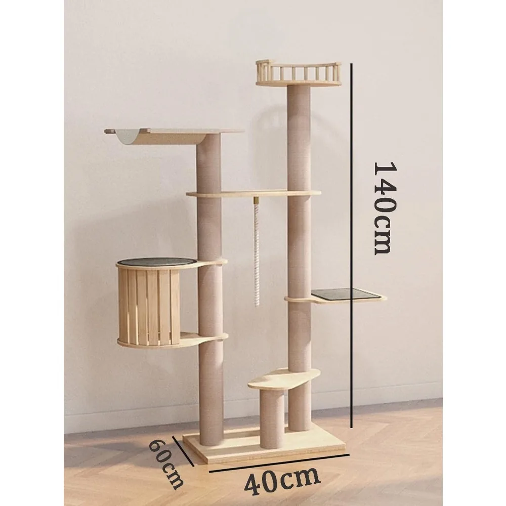 Cat Litter and Cat Tree Integrated Cats Pet Products Scratching Post Cats Big Tower Castle Supplies Home