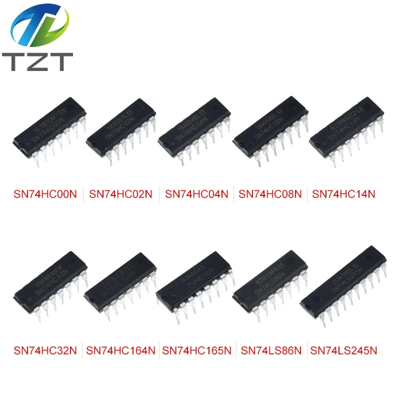 10PCS SN74HC00N SN74HC02N SN74HC04N SN74HC08N SN74HC14N SN74HC32N SN74HC164N SN74HC165N SN74LS86N SN74LS245N