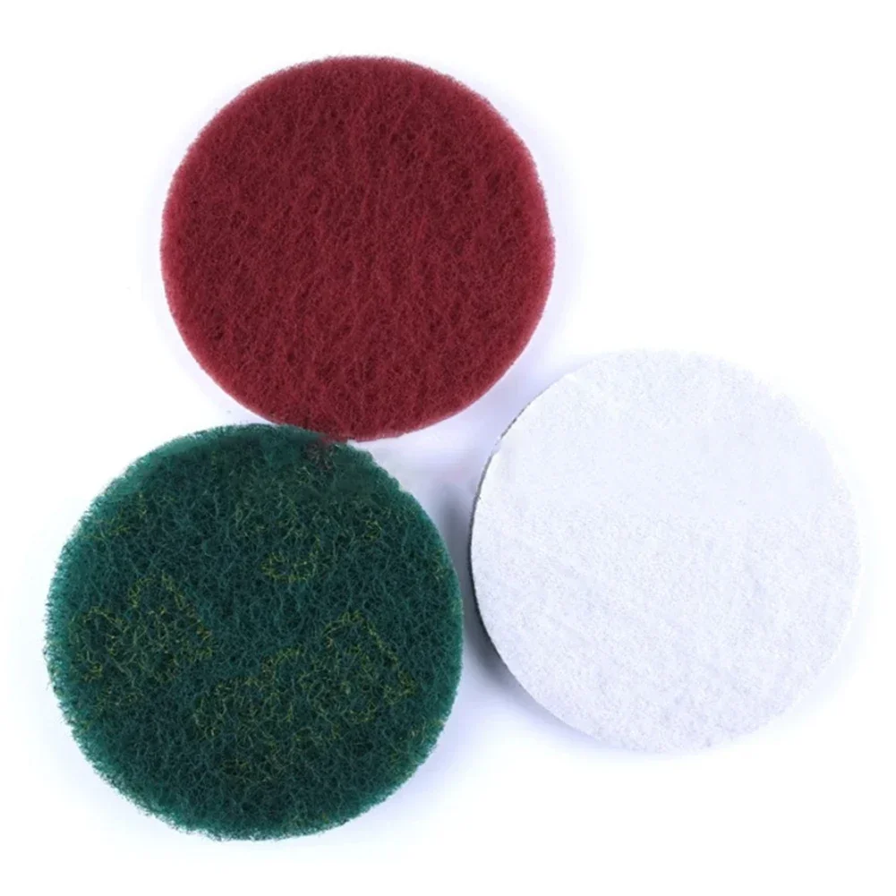 3 Pcs Industrial Scouring Pads 5Inch Cleaning Cloth Nylon Polishing Buffing Pad 240/400/800 Grit For Showers Bathtubs Cleaning