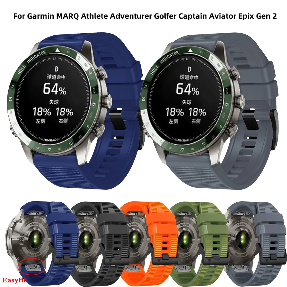 22mm Watch Strap For Garmin Marq Adventurer 2 Athlete 2 Golfer Captain Aviator Gen 2 Quickfit Smartwatch Band Bracelet Wristband