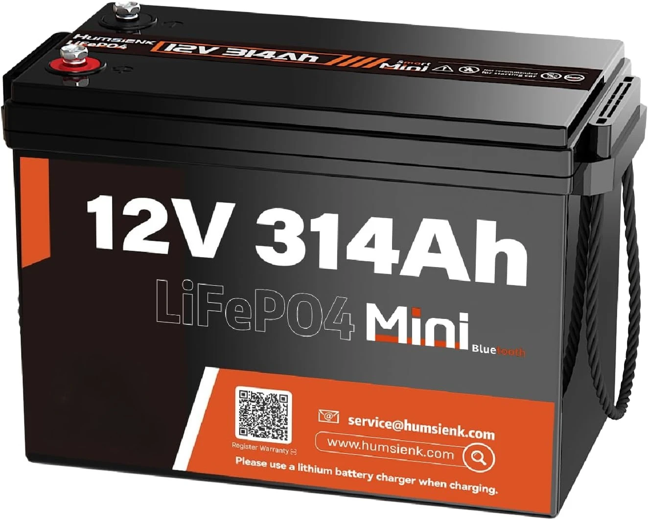 

12V 314Ah LiFePO4 Lithium Battery with Bluetooth – 4.19kWh Energy, 100A BMS, 15000+ Cycles, Low-Temp Protection – for RV, Marine