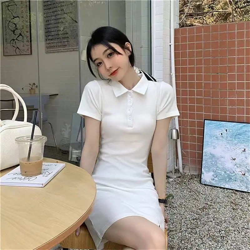 Mini robes moulantes pour femmes, t-shirts courts, chemise, tambour, robe pour femmes, esthétique chic et élégante, azole, promotion X, vêtements féminins, 2024