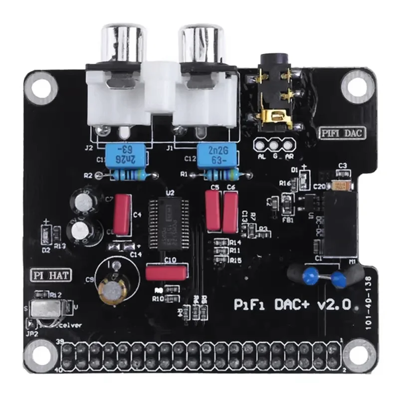 -MEOF PCM5122 DAC + HIFI وحدة بطاقة الصوت الصوتية واجهة I2S لـ Raspberry Pi 3 2 Model B + لوحة Pinboard الرقمية V2.0