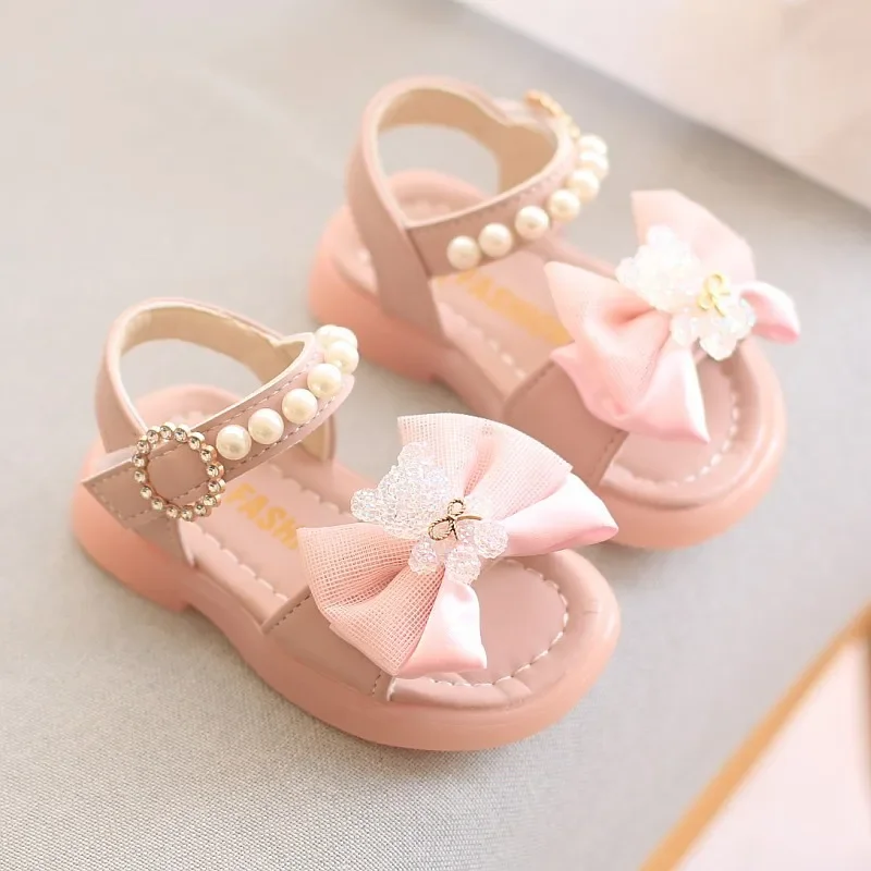 Zomer Cartoon Baby Meisjes Sandalen Kinderen Kleine Meisjes Prinses Schoenen Mode Vlinderdas Sandalen Baby Peuter Shoe1-2 Jaar Oud