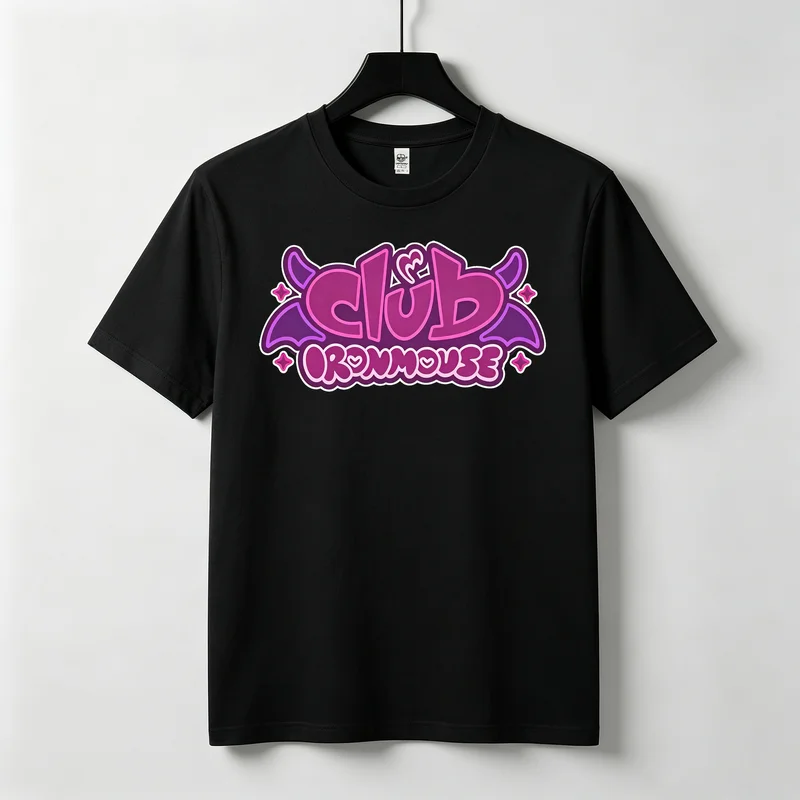 Ironmouse Vtuber Grafik-T-Shirt Vintage Y2k Anime-Charakter-Druck Übergroßes Baumwoll-Kurzarm-Unisex-Anime-Streetwear-T-Shirt – Detail 3
