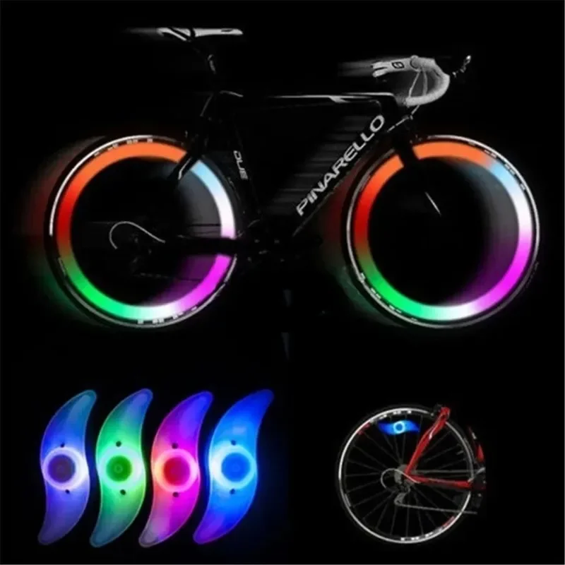 Luce del raggio della ruota della bicicletta Mini LED Neon Bike Spoke Light 3 modalità di illuminazione spia di sicurezza luce da ciclismo accessori per biciclette