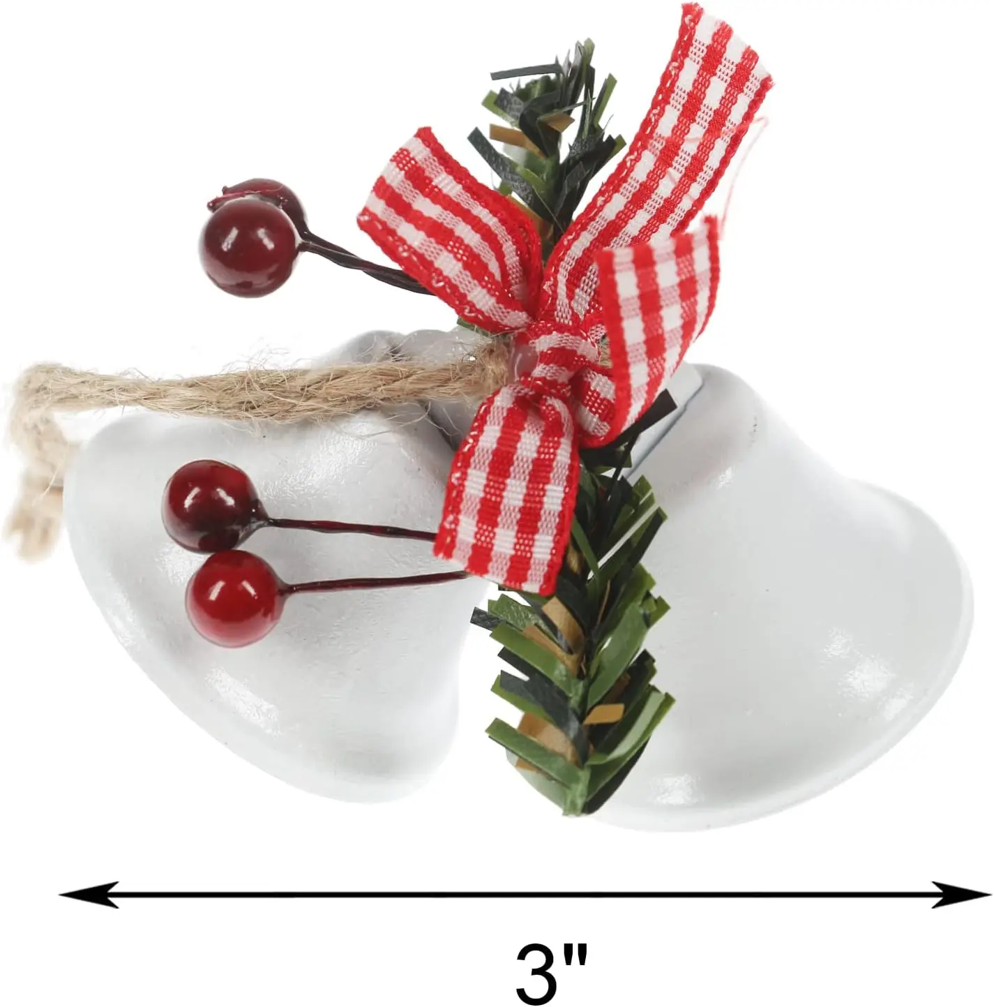 4PCS Christmas Bell Ornaments Hanging Jingle Bells Decor for Xmas Tree Christmas Red Bell Indoor Outdoor Christmas Decoration