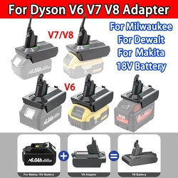 リチウム電池用掃除機アダプター,18V,マキタ,デウォルト,ミルウォーキー,dyson v6,v7,v8シリーズ,dc58,sv11,sv10