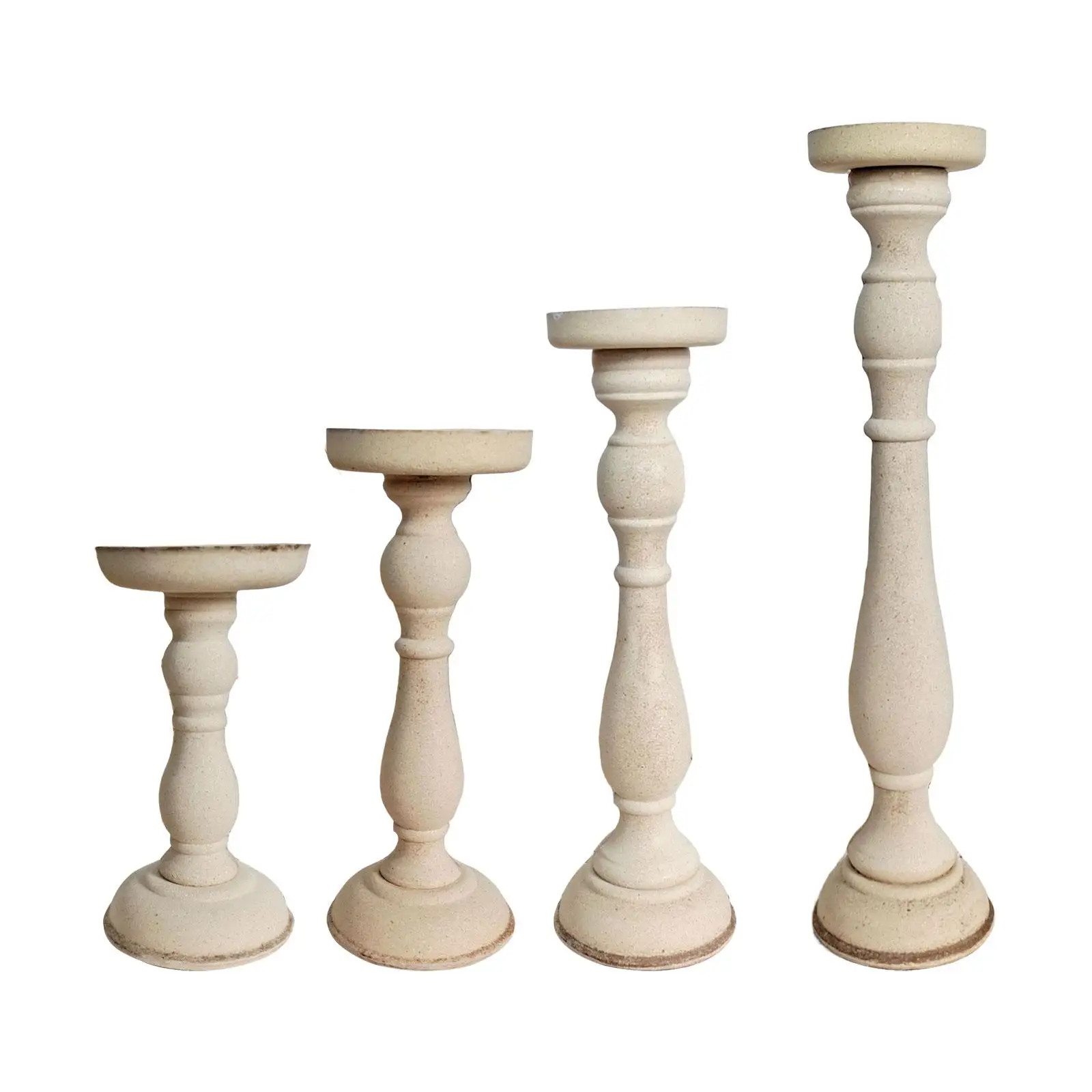 Wood Candlestick Stand Table Centerpiece Photo Props Pedestal Ornament Pillar