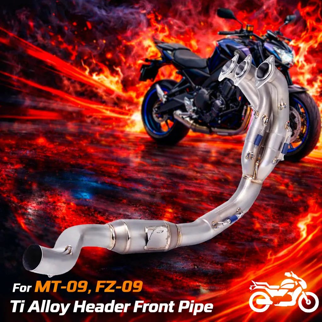 

For MT-09 FZ-09 2021-2023 Ti Alloy Header Front Pipe A1 Link Slip-On Exhaust System Muffler