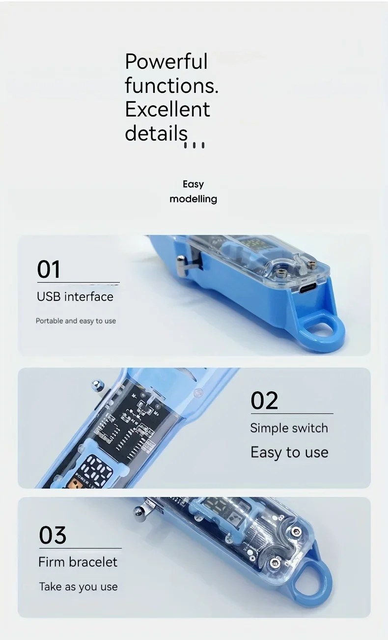 Transparenter Elektrischer Haarschneider Professioneller Trimmer USB-Aufladbar Haarschneidemaschine für Männer Urlaubsgeschenk für Ihn – Detail 5