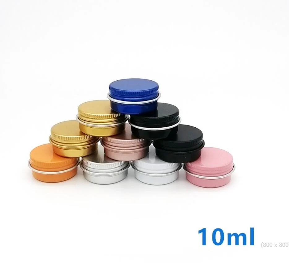 

10g aluminum jar pot tin container eye shadow power lip gel balm hand cream serum powder skin care cosmetic packing