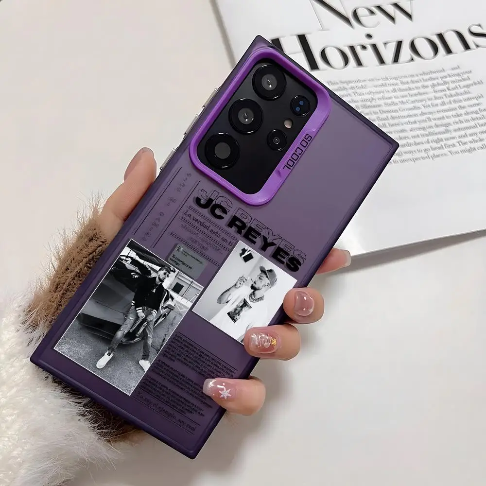 Jc r-eyes Tour cantante de rap Funda de teléfono para Samsung Galaxy S25 Edge S24 S23 S22 S21 S20 Ultra Funda de silicona plateada