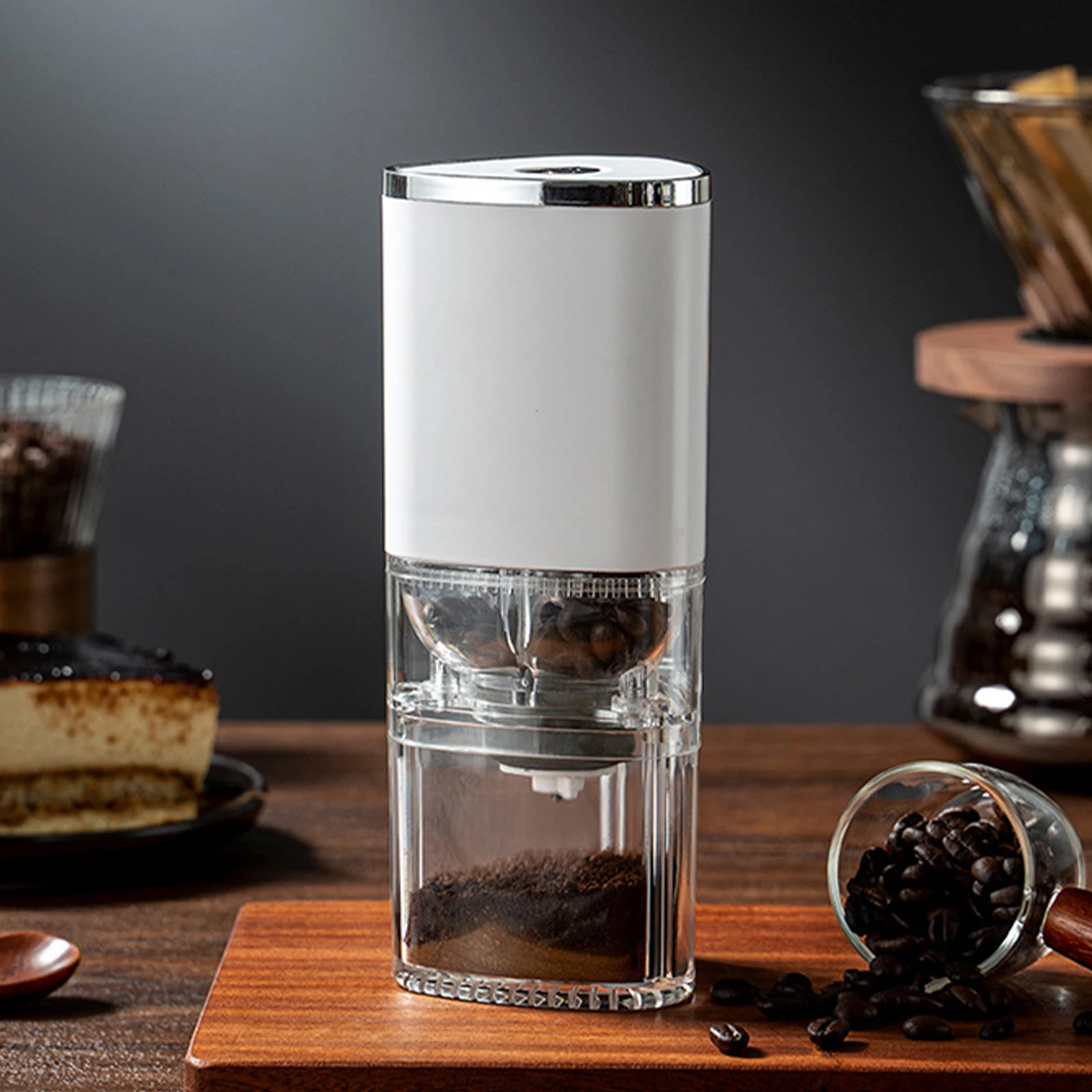 Tragbare Mini-Kaffeemühle für Zuhause, Reisen, Büro – einfach zu bedienende, gleichmäßige Kaffeebohnenmühle