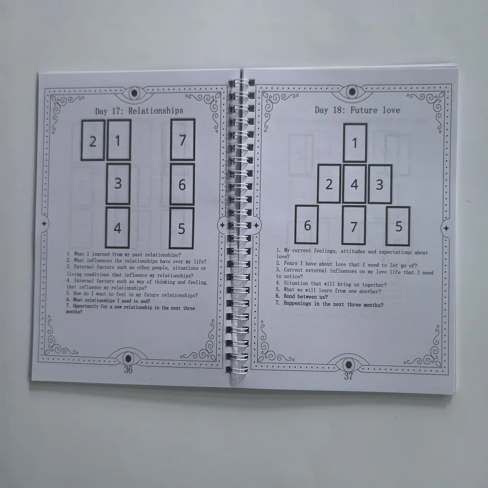 3-in-1 Guided Tarot Workbook For Beginners Introduction To tarot 33-day Challenge Journal English Book