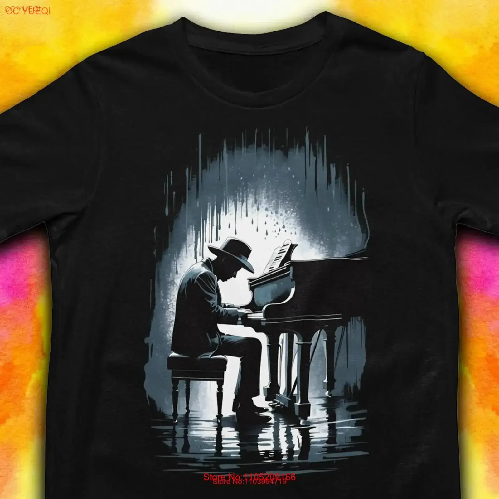 Camiseta de Jazz, vestido gótico negro de músico, Bday para amigo, arte de soltero, mi favorito de los años 70, Top lavado vintage para uso diario