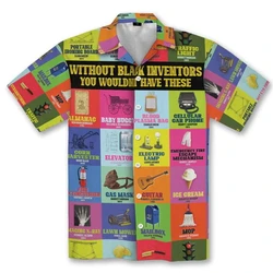 Harajuku Mens African Clothing Historical Hero 3d Men Shirts Pattern Casual Lapel Short Sleeve Tops Summer Blouse Shirt Clothing