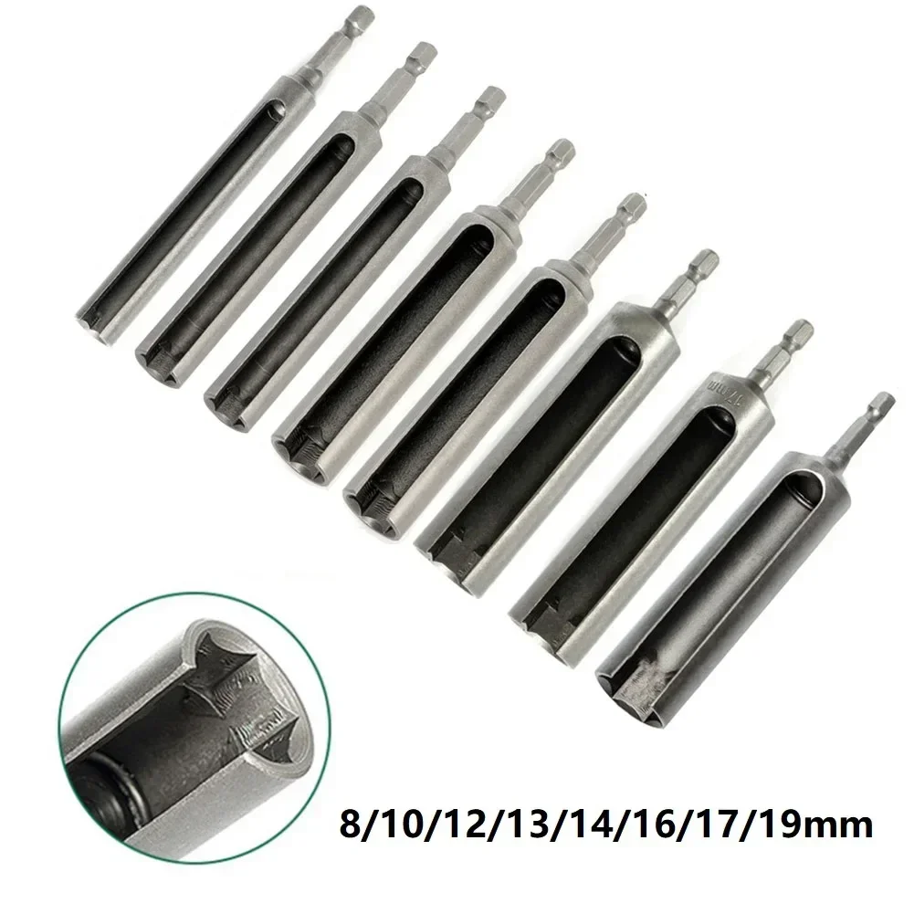 1pc 120mm Length Ex Nut Driver Socket Slotted Quick Change Hex Shank Slotted Drill Bit Socket Wrench Adapter For Power Tools