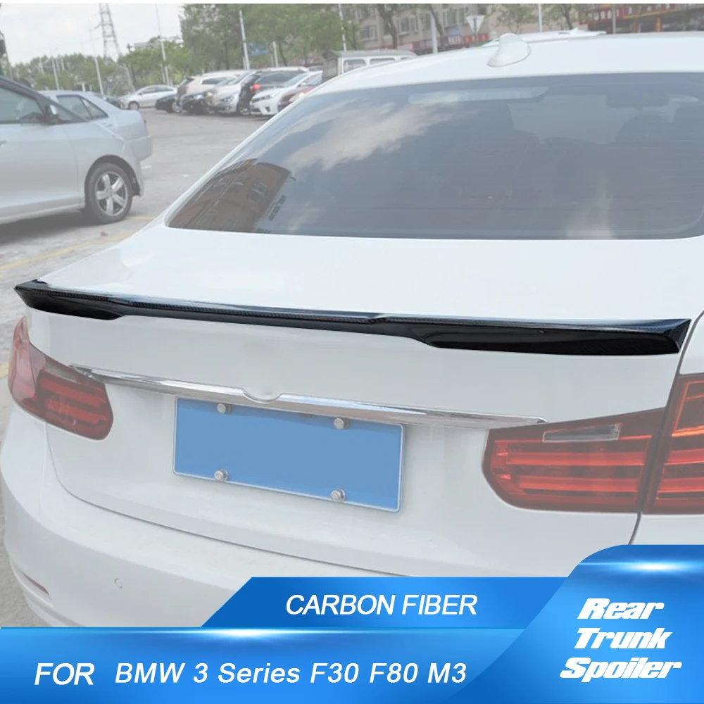 

Carbon Fiber Car Trunk Spoiler for BMW 3 Series F30 2012-2019 F80 M3 320i 325i 335i 2014-2018 Rear Boot Lid Highkick Wing Lip
