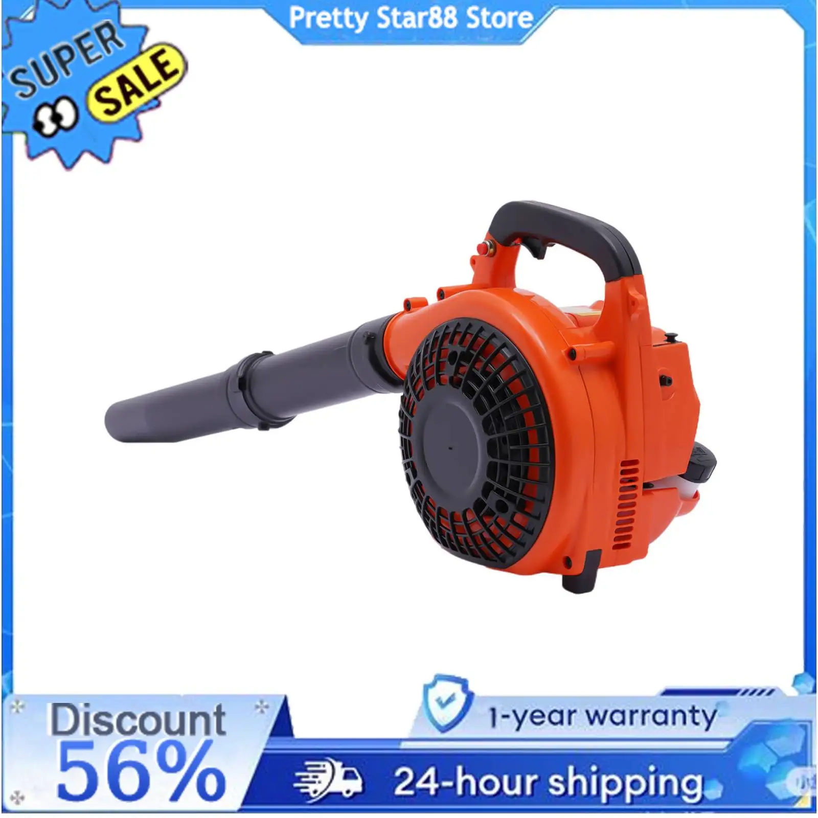 

360° Protective Mesh Housing Gas Powered Leaf Blower Handheld Cordless Blower 2-Stroke for Dust Blowing and Sanitation Cleaning