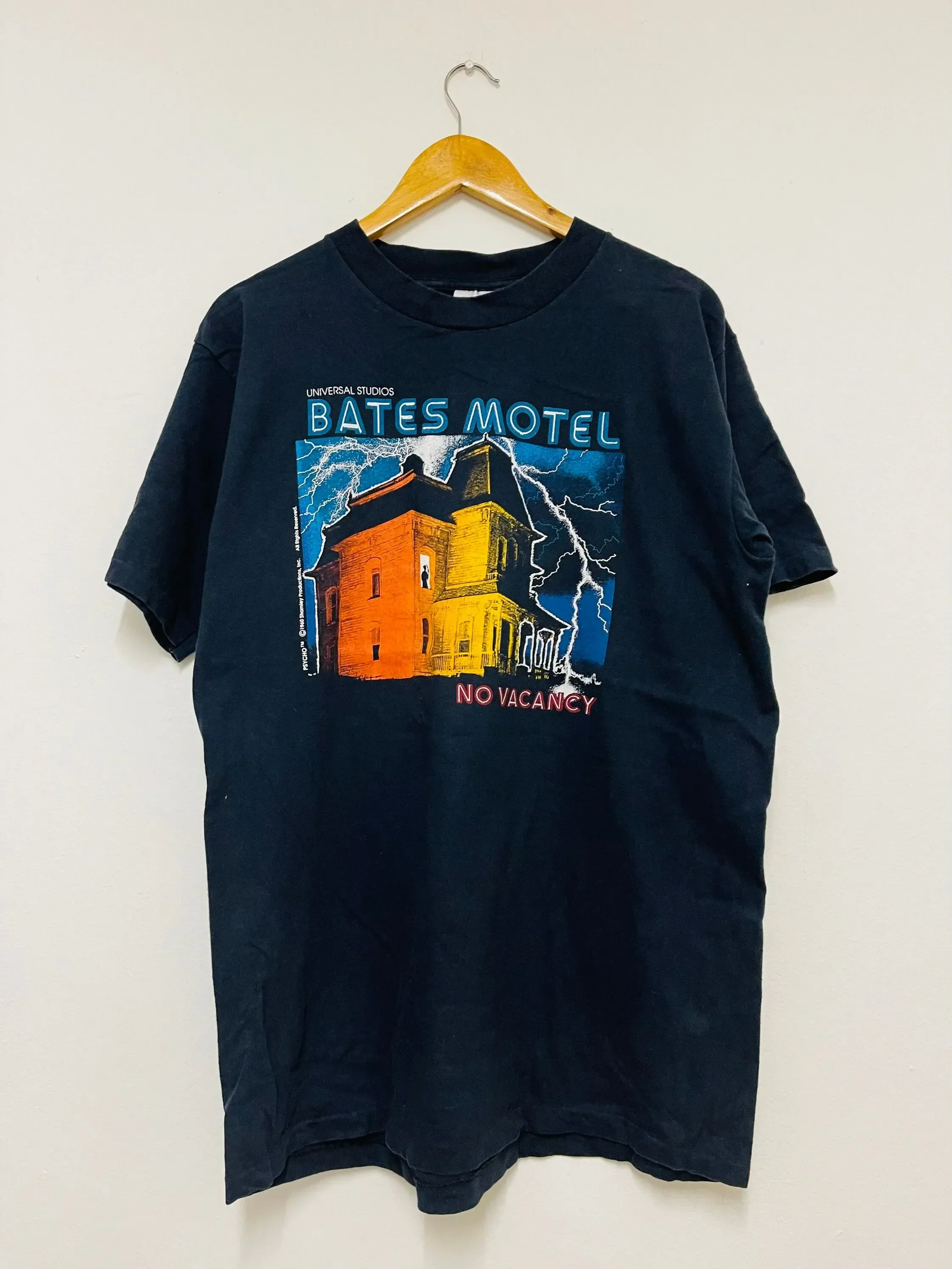 Vintage 90s Psycho Movie Bates Motel Horror Film T-shirt /