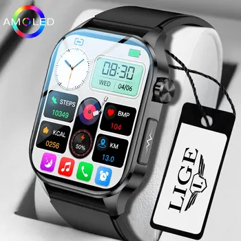 ECG ECG ECG 2.04 inch Screen AI Medical Diagnosis Bluetooth Call Voice Assistant Smartwatch Watches for Healthy Men Reloj