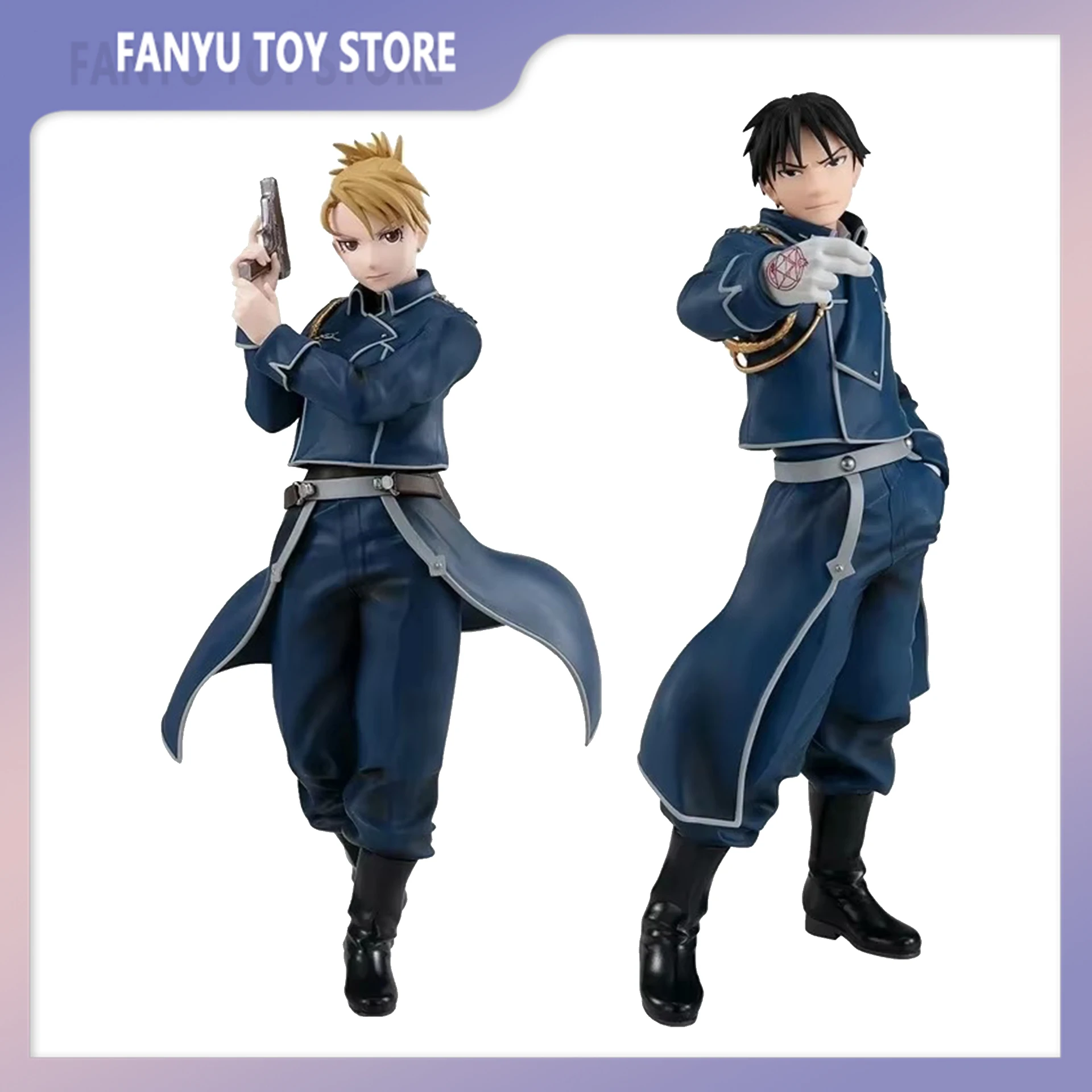 Original Figure Fullmetal Alchemist Fa Roy Mustang Riza Hawkeye Anime Figure Action Figure Collection Pvc Model Kid Toy Gifts