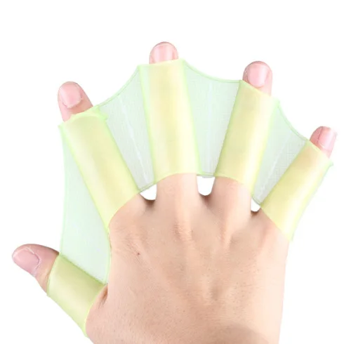 Guantes de natación tipo RANA, fajas de silicona, aletas de mano para natación, manoplas de banda para dedos, accesorios para deportes acuáticos