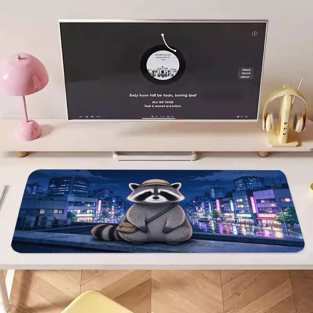 Subway Fox Detective Mouse Pad Non Slip Rubber Base Smooth Glide For Urban Style Office