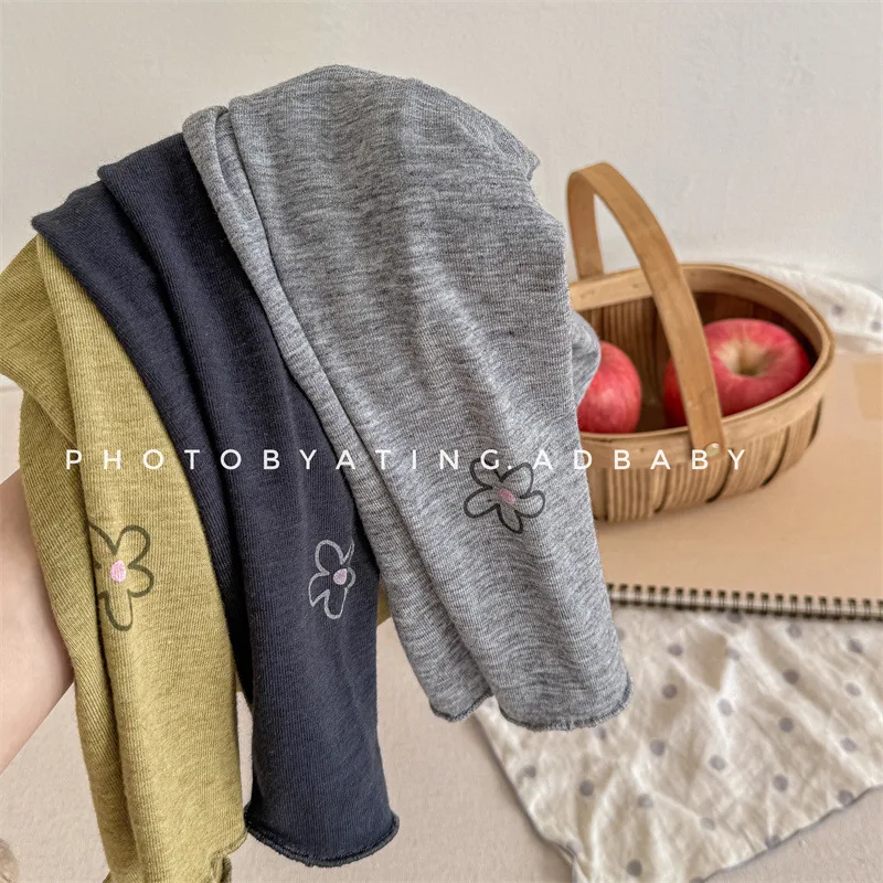 

Baby Girls Cartoon Print Tight Pants Toddler Casual Pants Kids Trousers 2025 Autumn New Children Cotton Versatile Leggings