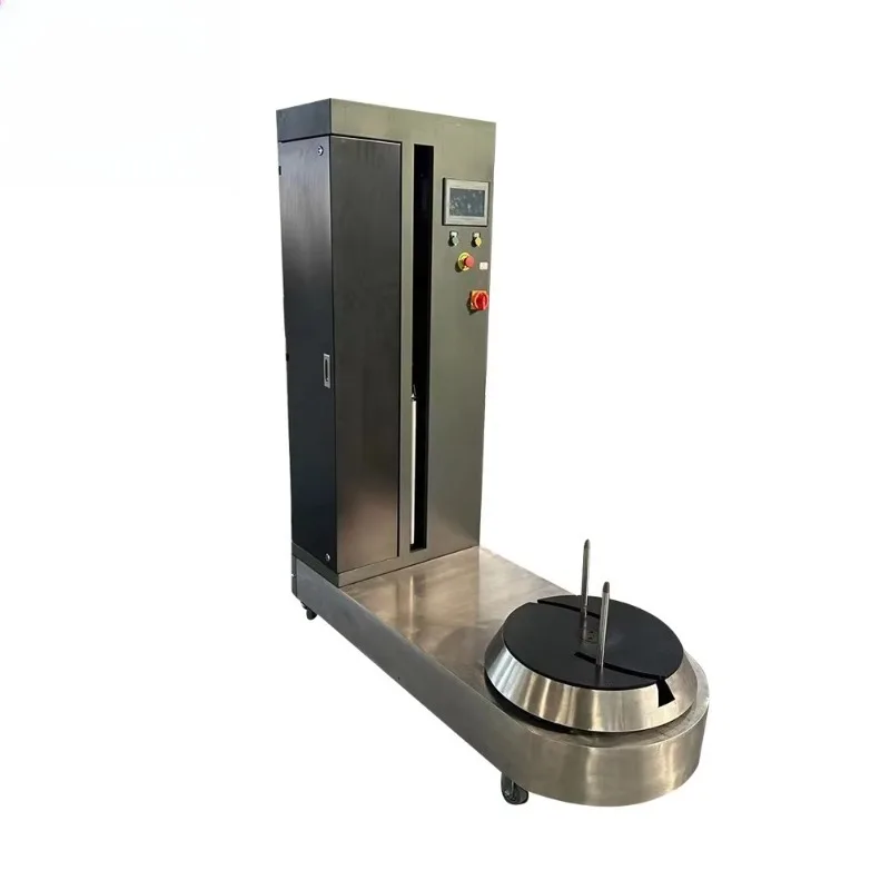 Máquina Automática para Envolver Equipaje con Film Estirable, Máquina Empacadora de Maletas con Báscula para Fábrica, Hotel, Tienda, Pequeñas Empresas