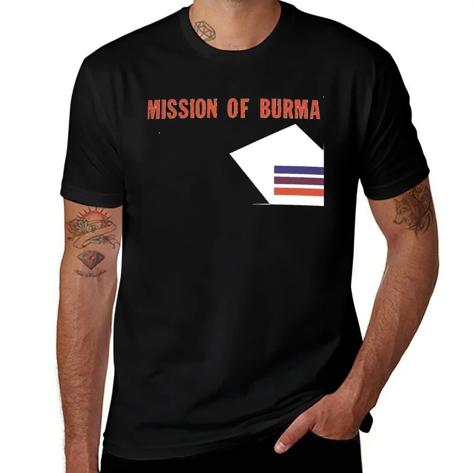 Mission of Burma T-Shirt Big and Tall Crew Neck Tee