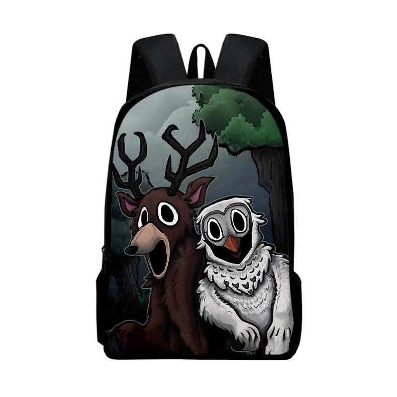 حقيبة ظهر 99 ليلاً في الغابة للطلاب حقيبة مدرسية بطبقة مزدوجة للأطفال حقيبة مدرسية حقائب كتب هدايا عيد ميلاد عالية الجودة