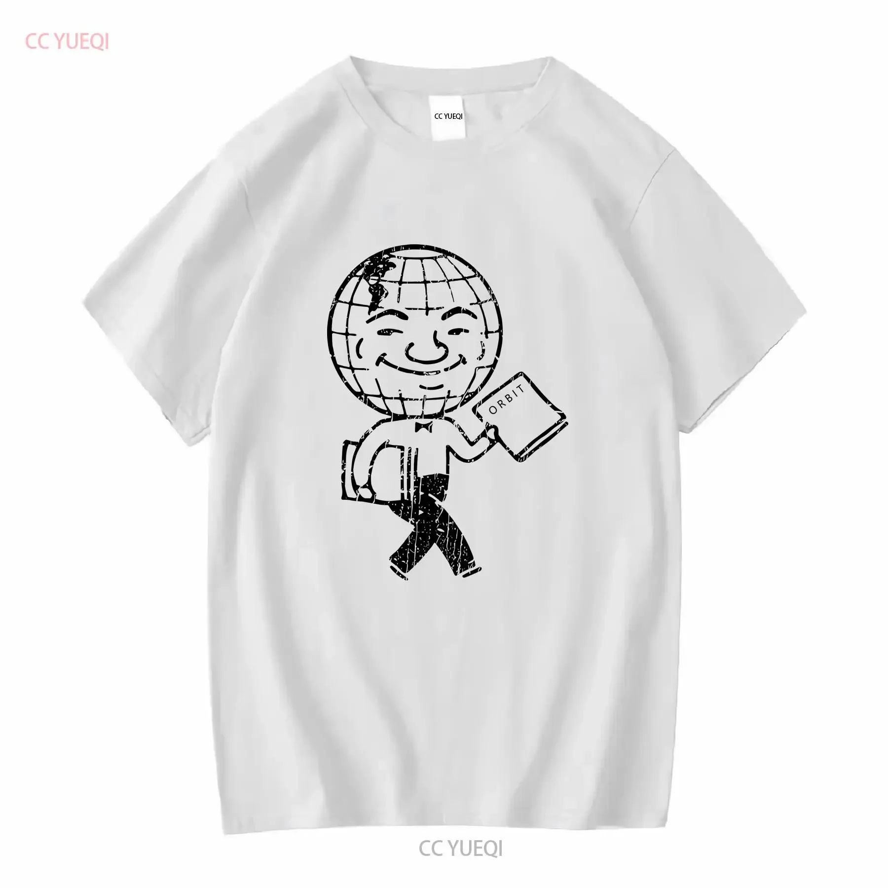 Orbit Magazine 1990 Vintage Men's T Shirt long or short sleeves vintage Washed Stretched Versatile Unisex Top For Everyday Wear