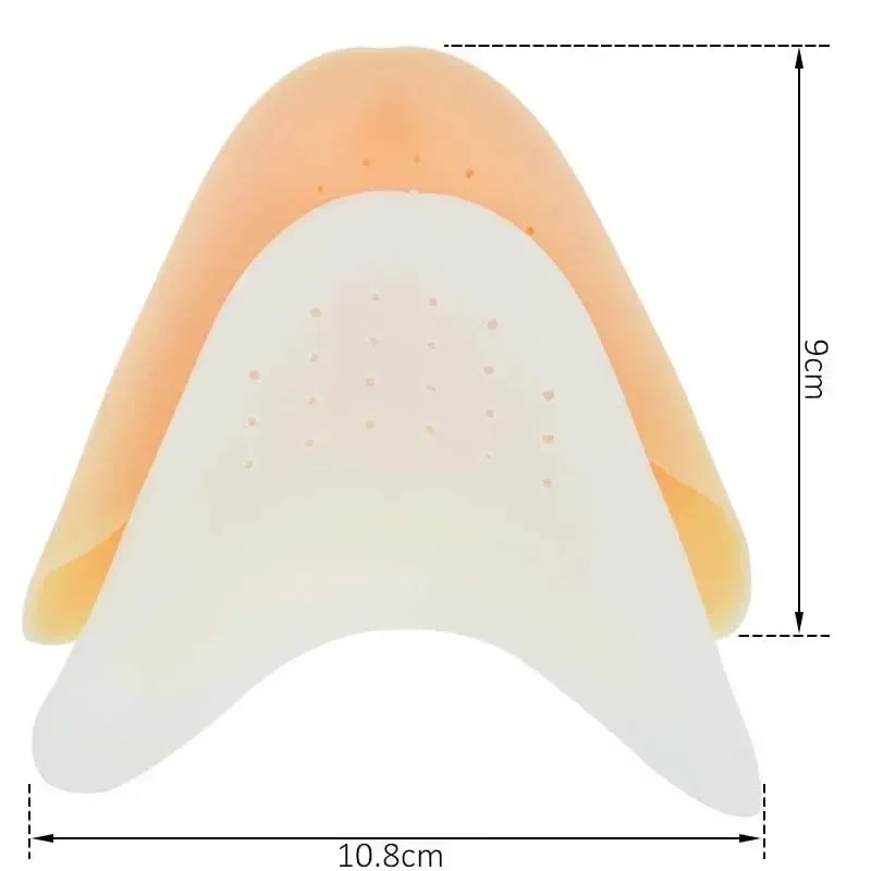 2 szt. Silikonowe ochraniacze na palce buty miękkie przednie stopy oddychające nakładki na palce baletowe poduszki osłony śródstopia buty na wysokim obcasie
