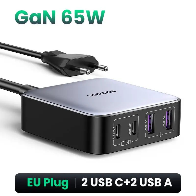 To 100W 65W GaN Charger Desktop Laptop Fast Charger 4 in 1 Adapter For iPhone 16 15 14 Pro Max Phone Charger Xiaomi Samsung