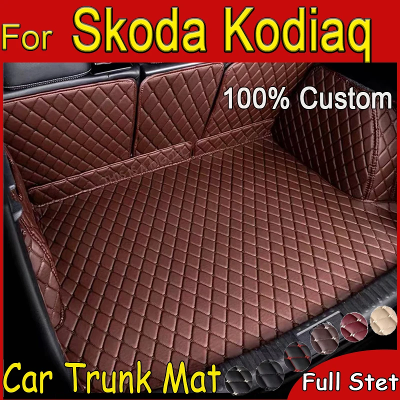

For Skoda Kodiaq 2017 2018 2019 2020 2021 Rear Tail Car Trunk Mat Protective Covers Cargo Carpet 5 7 Seats Styling Accessories