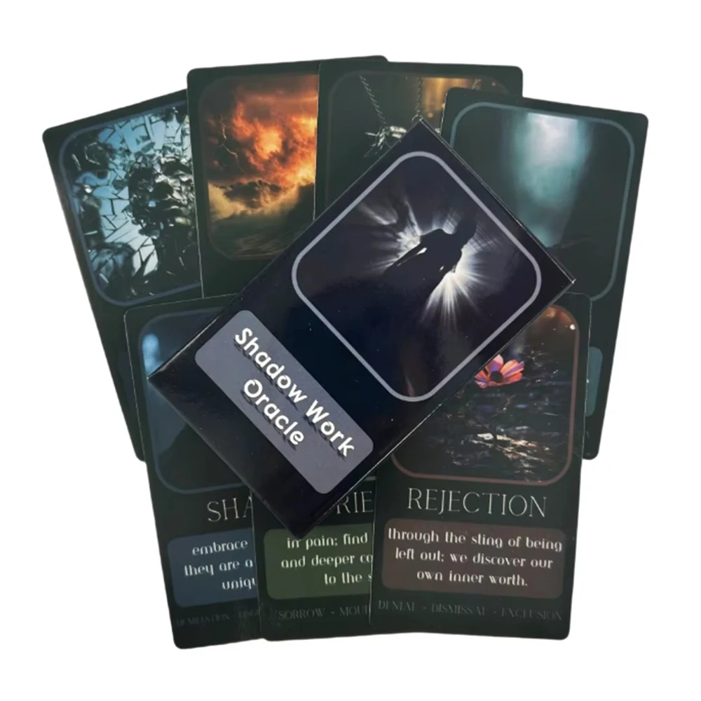 بطاقات Shadow Work Oracle A 33 English Visions Divination Edition Deck Borad Games Tarot