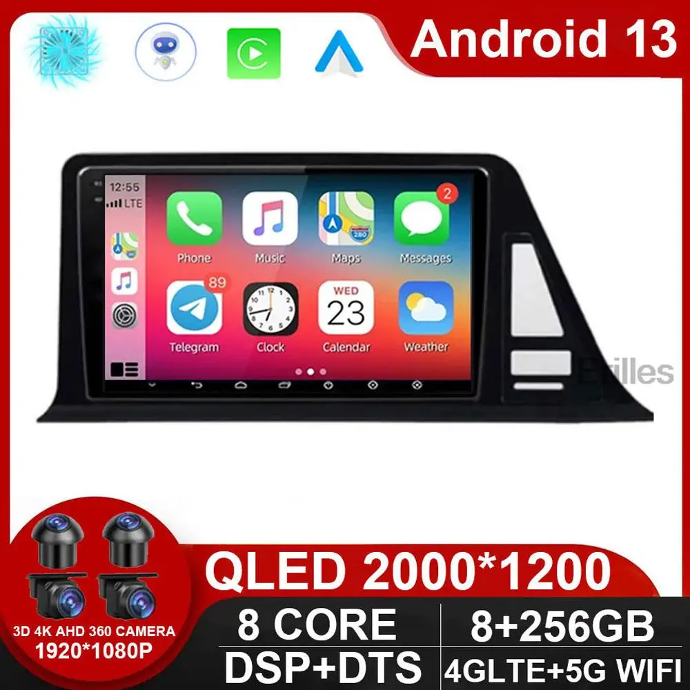 

Android 13 Car Radio For Toyota CHR C-HR 2016 2017 2018 2019 Navi GPS Multimedia Video Player Auto Stereo Carplay NO DVD