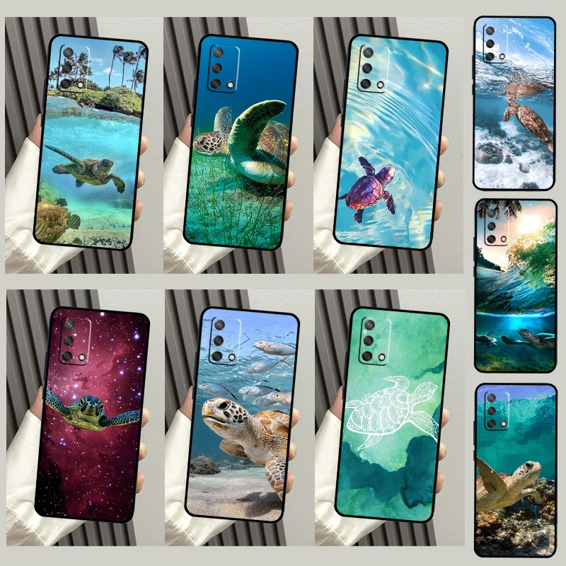 น่ารักการ์ตูนเต่าสำหรับ OPPO A74 A54 A94 A53S A54S A31 A5 A9 A52 A72 A91 A93 A96 A15 A17 a57 A77โทรศัพท์กรณี