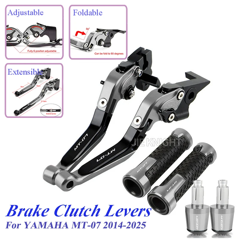 Dla Yamaha MT-07 MT07 MT 07 2014 - 2016 2017 2018 2019 2020 2021 2022 2023 2024 2025 Akcesoria Motocyklowe Dźwignie Hamulca i Sprzęgła
