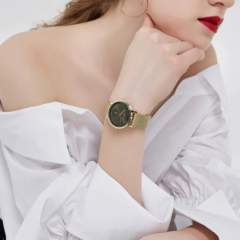 Real Small Function Hand Japan Quartz Mov't Women's Watch Julius Stainless Steel Hours Girl's Birthday Gift Box