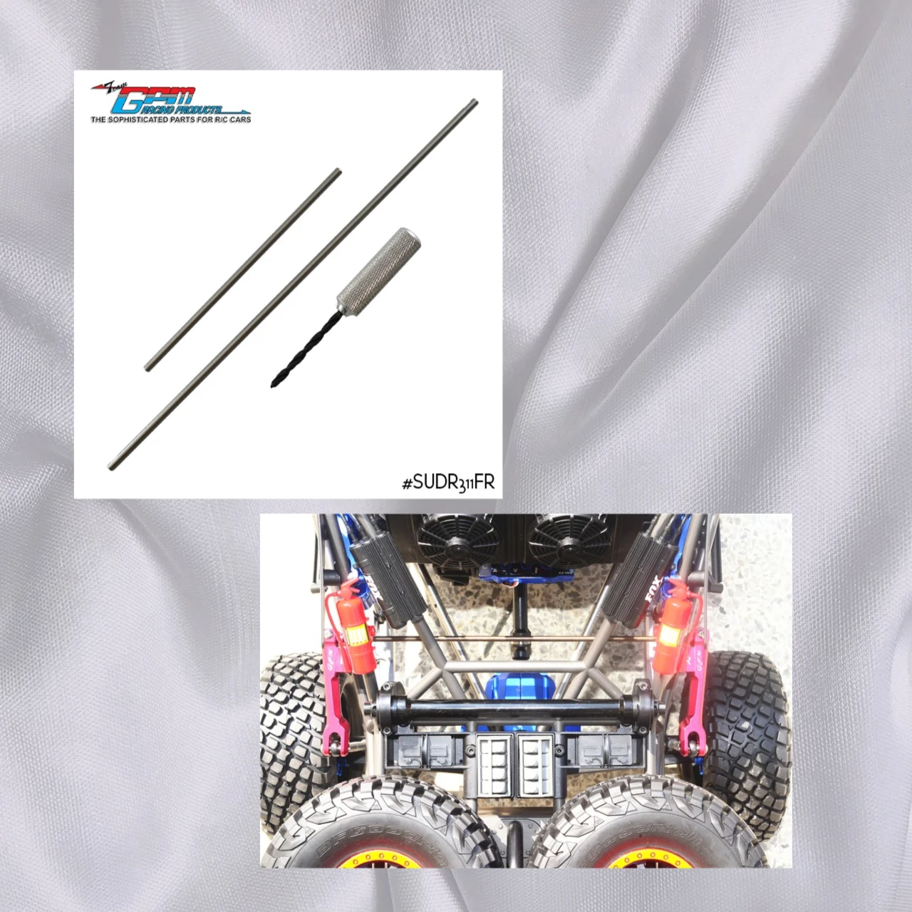 GPM Stainless Steel Front+Rear Sway Bars For TRAXXAS 1/7 Unlimited Desert Racer 8598