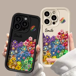Soft Liquid Silicone Phone Cases For iPhone 12 Pro Max Case iPhone 11 13 14 15 7 8 Plus SE XS X XR Cute Smile Shockproof Cover